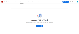 استخدام Adobe Acrobat Online Free Converter لتحويل ملف PDF