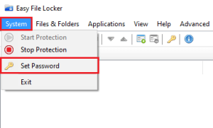 برنامج Easy File Locker