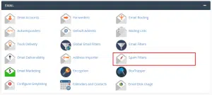 اختر Spam Filters