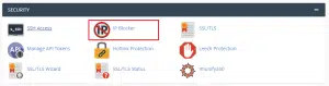 من خلال قسم Security اختر IP Blocker