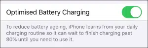 Make sure to enable Optimized Battery Charging.