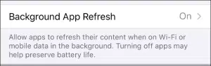 Disable Background App Refresh