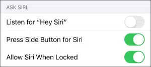 Disable Hey Siri