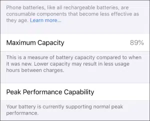 Check iPhone Battery Health